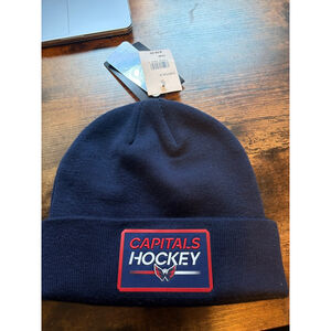 Men's Fanatics Navy Blue Capitals Hockey Beanie One Size